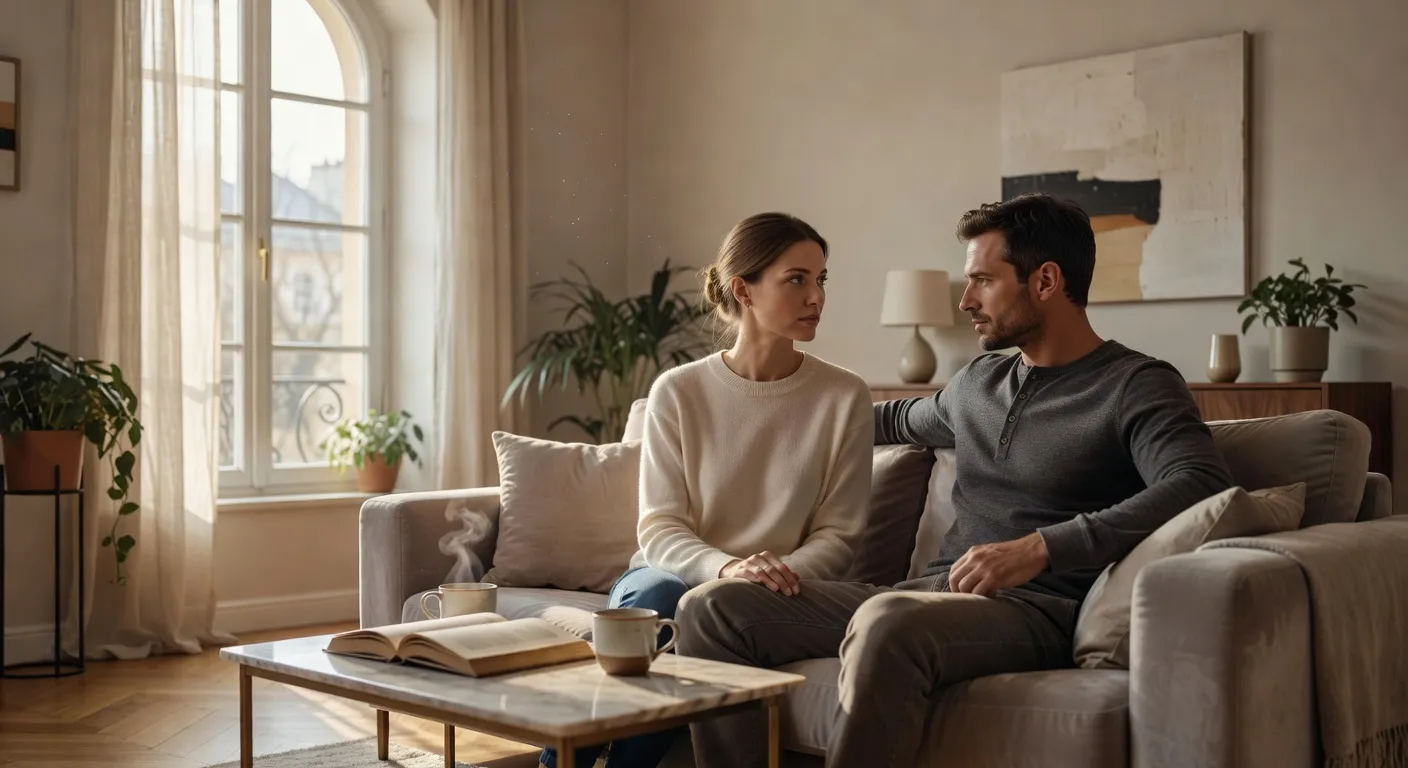 Couple franco-russe en discussion - communication et complémentarité dans le mariage