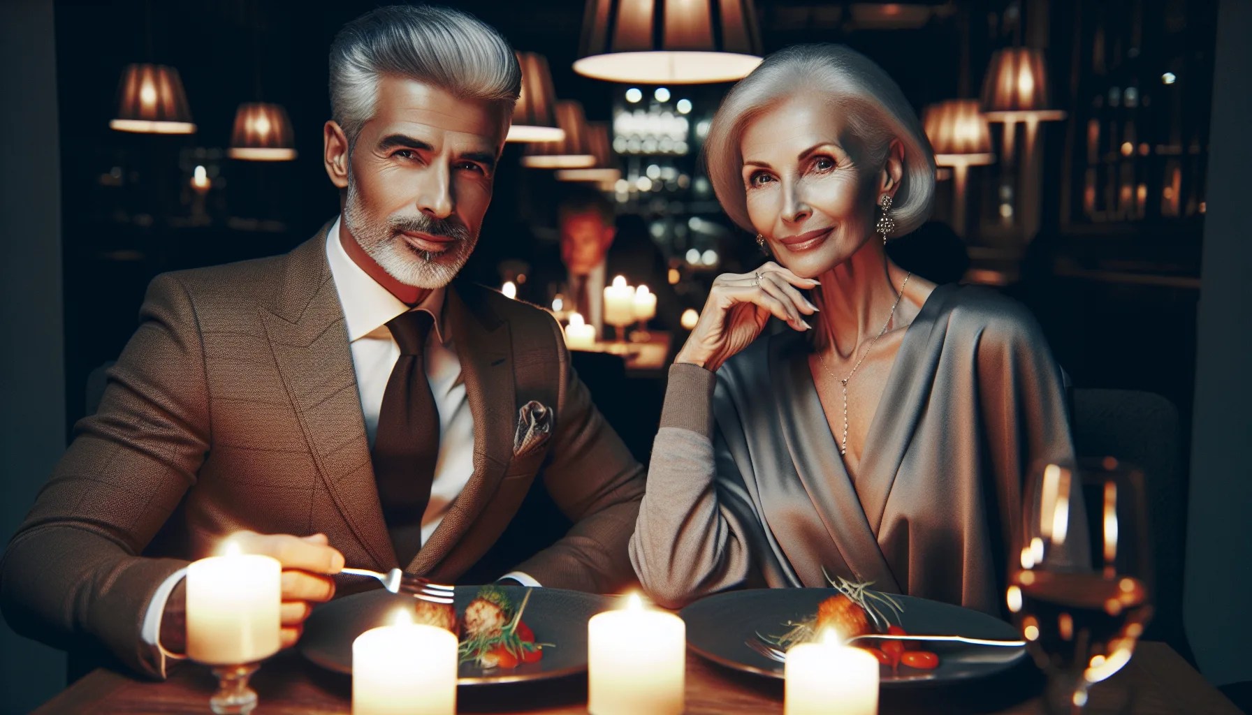 Couple avec une difference d age partageant un moment complice